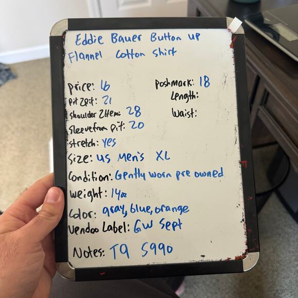 Eddie Bauer Button Up Flannel Cotton Shirt US Men's XL New - Picture 7 of 7